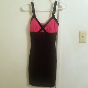 Black and Pink Bodycon Dress
